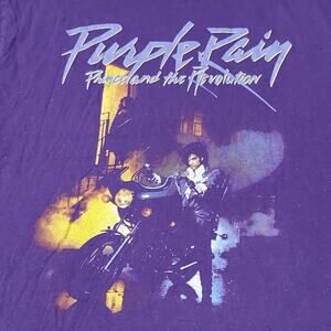 Prince Shirt Mens Large Purple Rain Album Cover Official Estate Licensed Tee